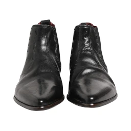 Black Chelsea Slip On Men Ankle Boots Shoes