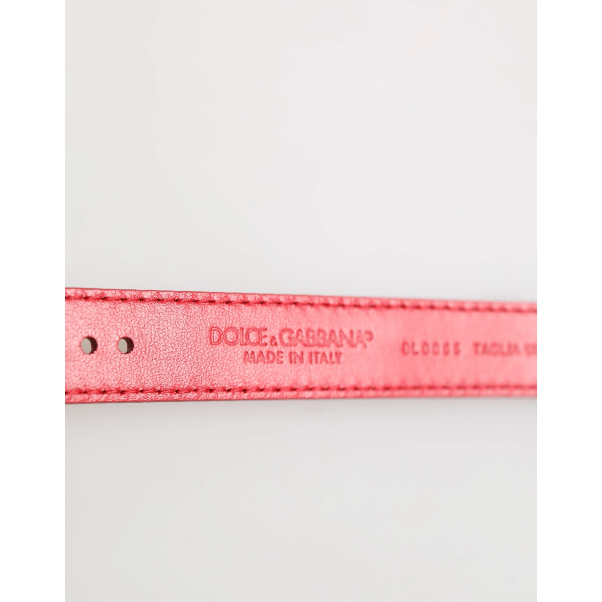 Red Exotic Leather Gold Tone Metal Buckle Women Armband