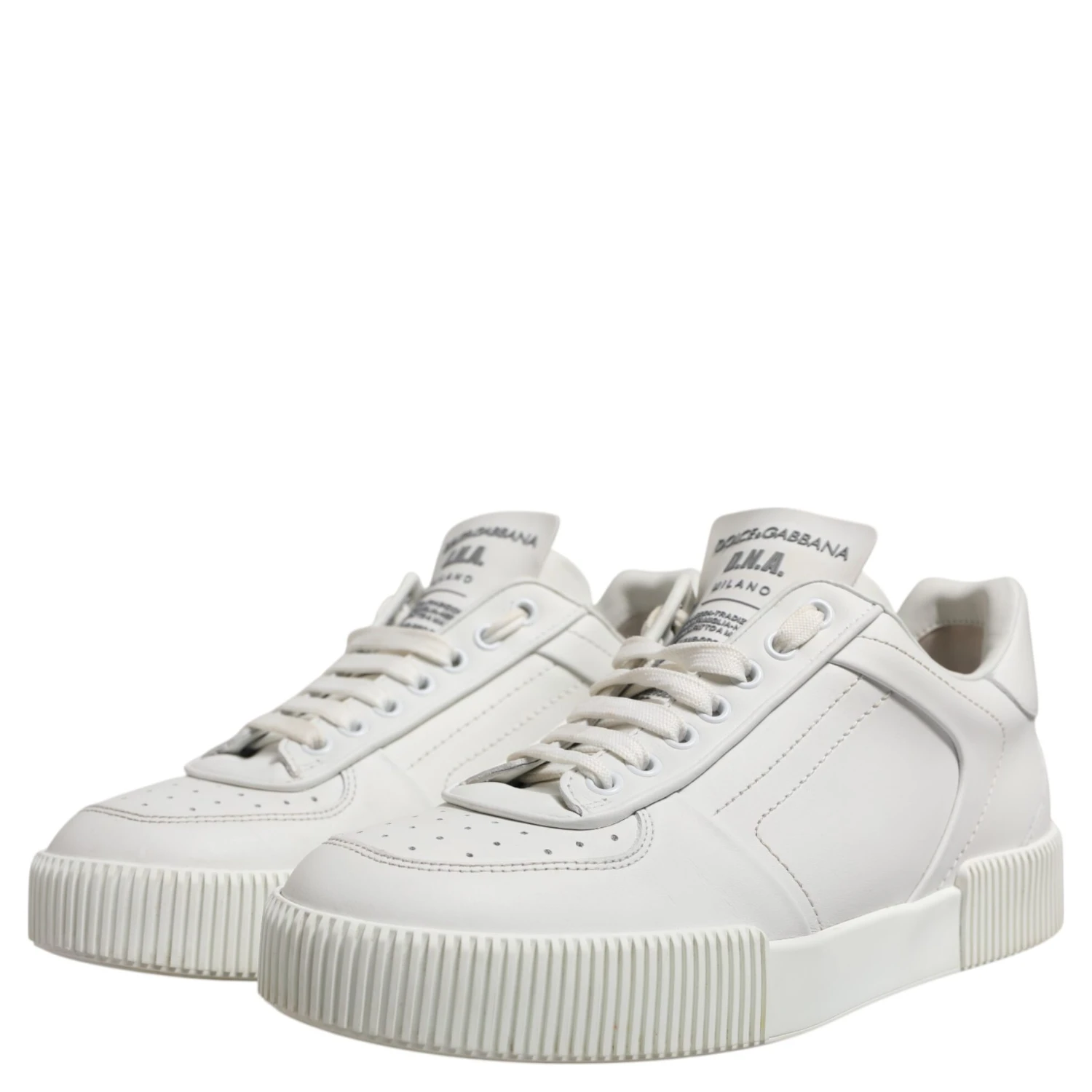 White Miami Leather Low Top Sneakers Shoes