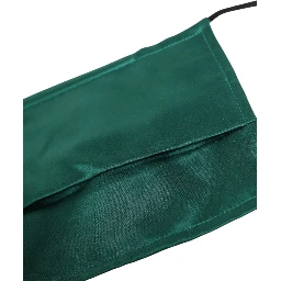 Green Silk Pleated Elastic Ear Strap Face Mask