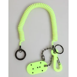 Green Springy Key Holder DG Logo Men's Keychain Keyring