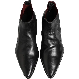 Black Chelsea Slip On Men Ankle Boots Shoes