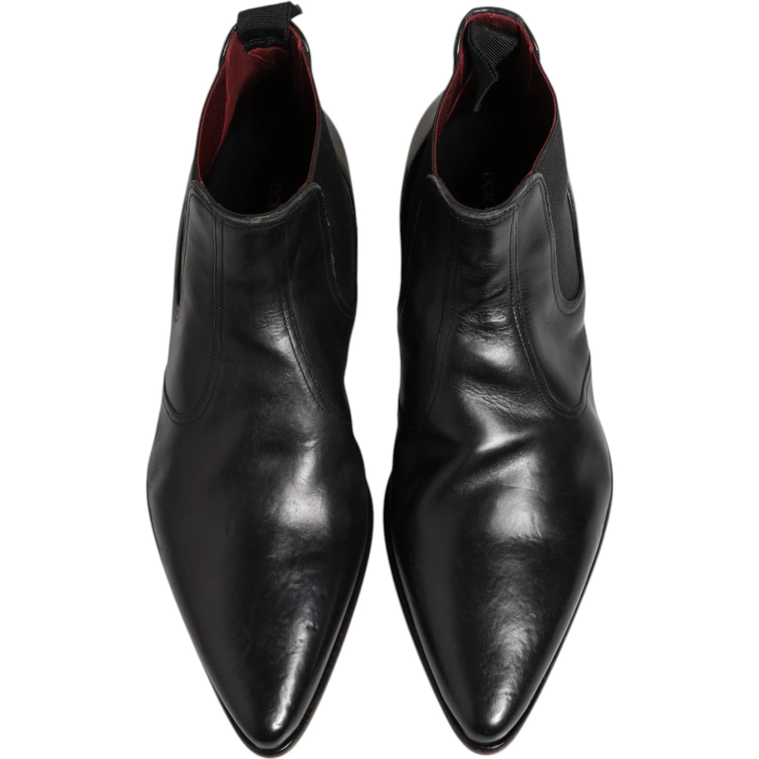 Black Chelsea Slip On Men Ankle Boots Shoes