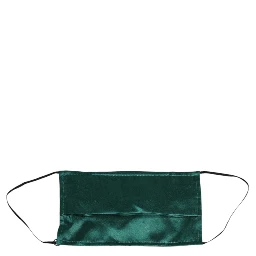 Green Silk Pleated Elastic Ear Strap Face Mask