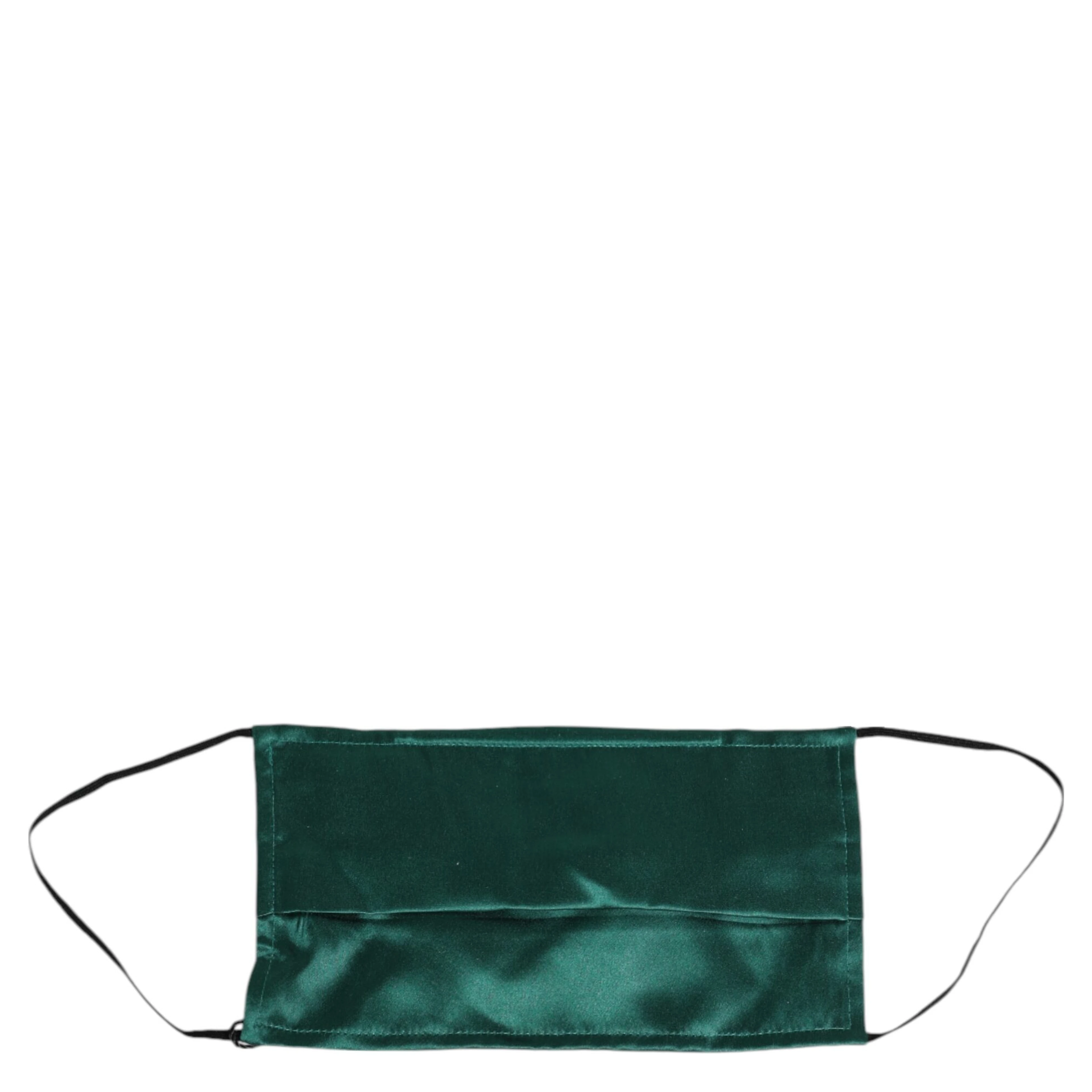 Green Silk Pleated Elastic Ear Strap Face Mask