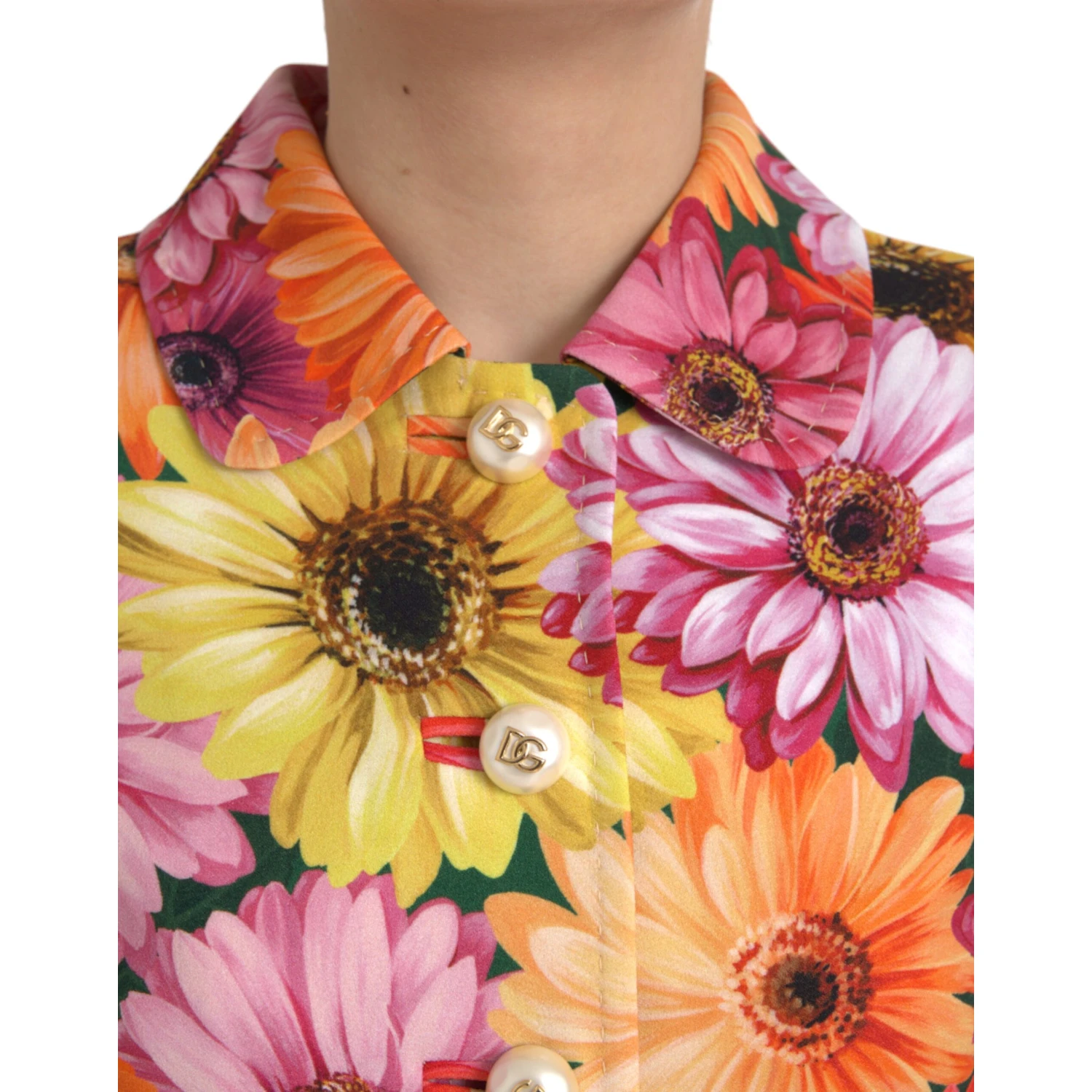 Multicolor Daisy Print Floral Fantasy Jacket