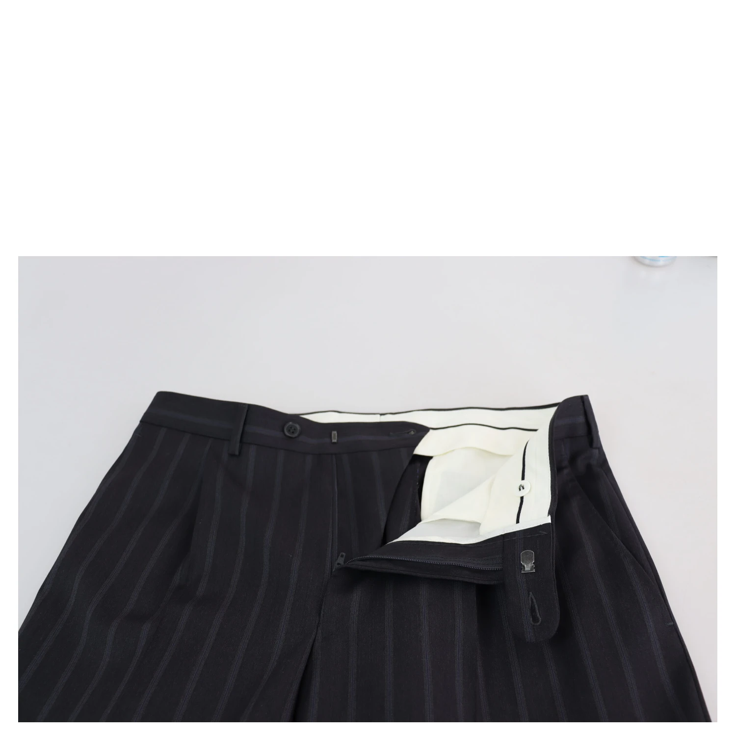 Gray Wool Blend Formal Trousers Pants