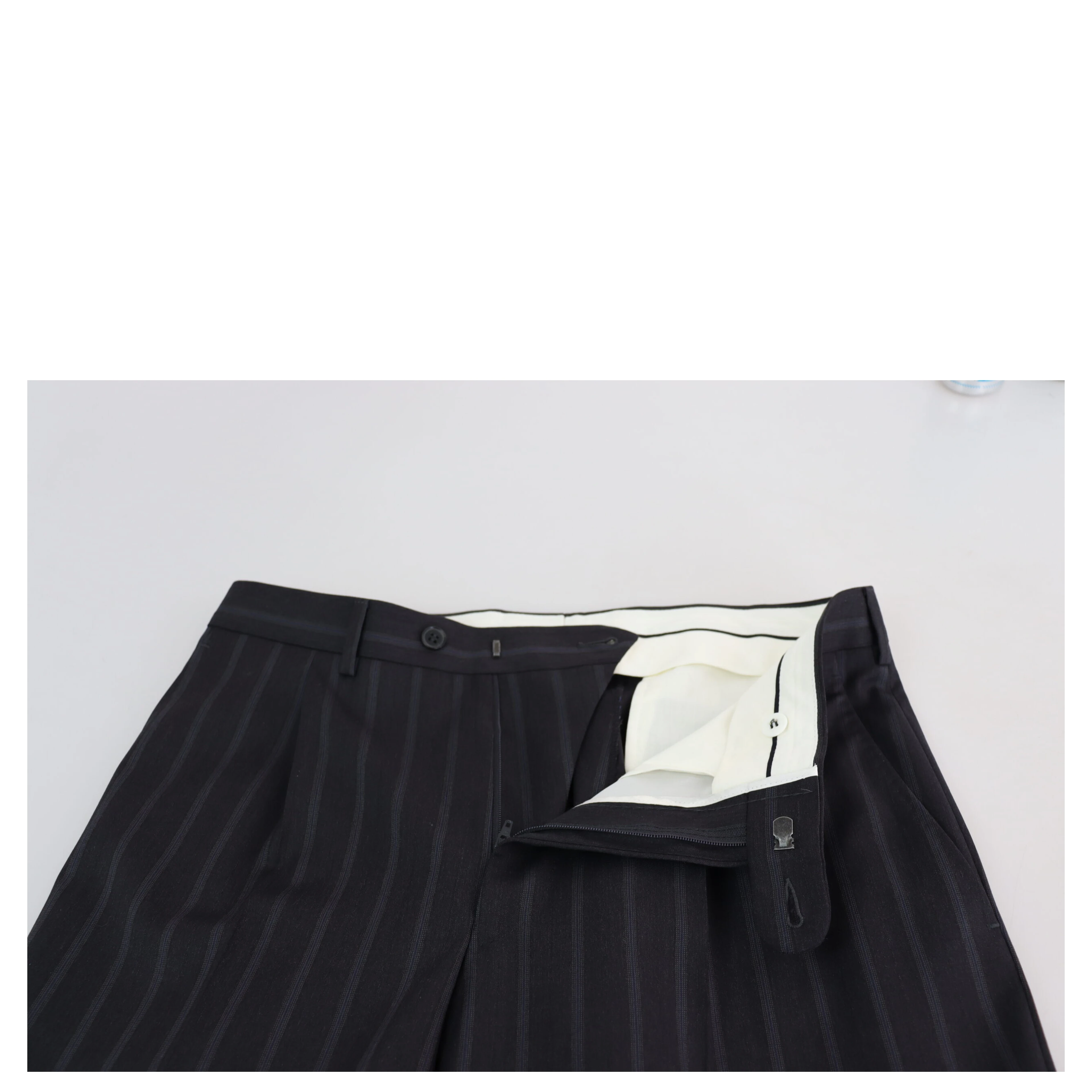 Gray Wool Blend Formal Trousers Pants