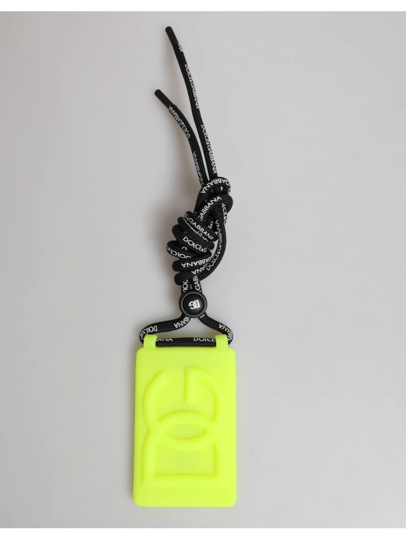 Yellow Green Rubber DG Embossed Adjustable Badge Holder