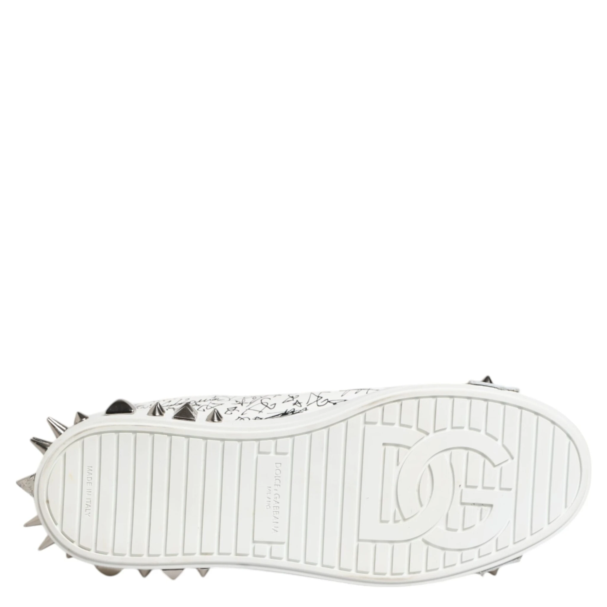 White Portofino Studded Men Sneakers Shoes