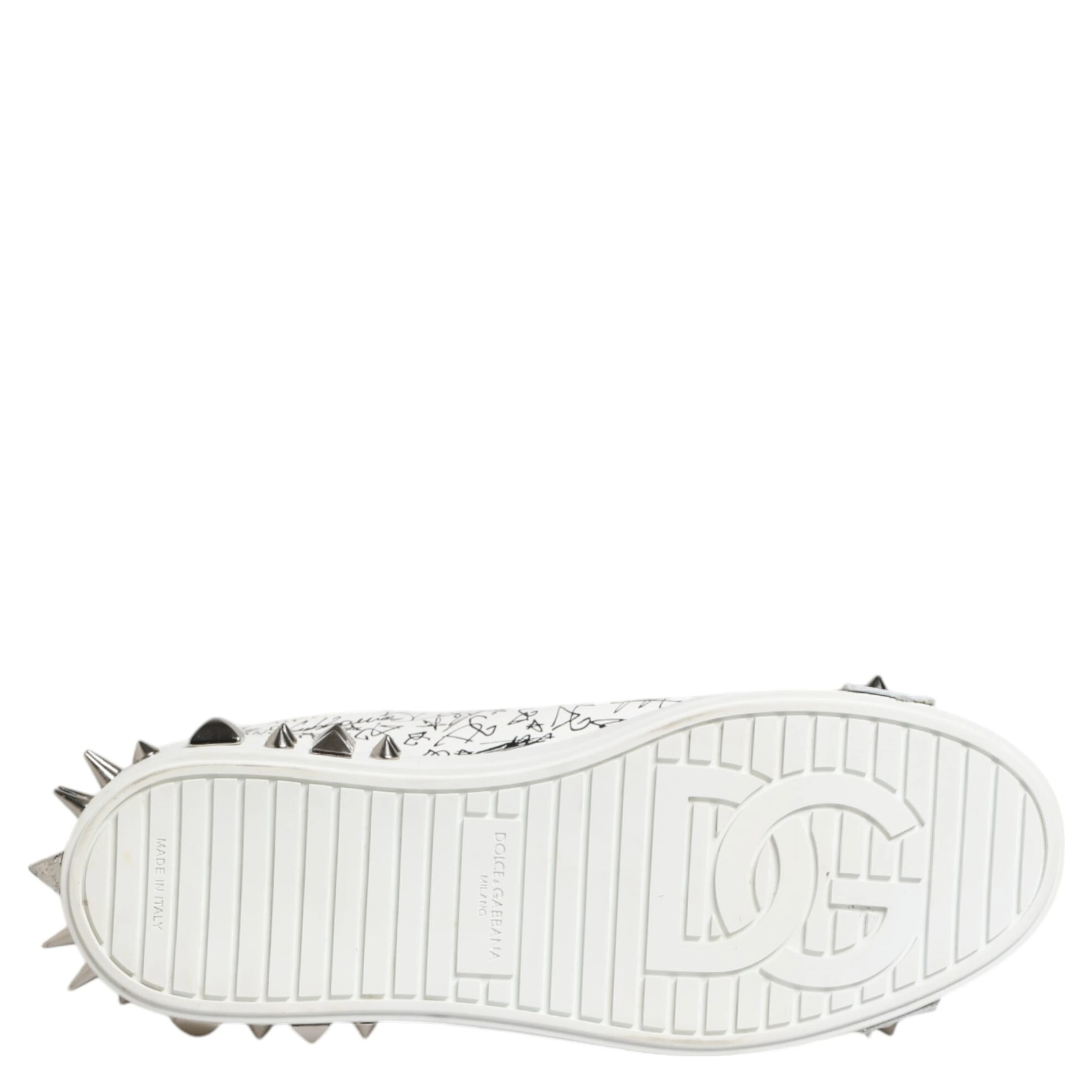White Portofino Studded Men Sneakers Shoes