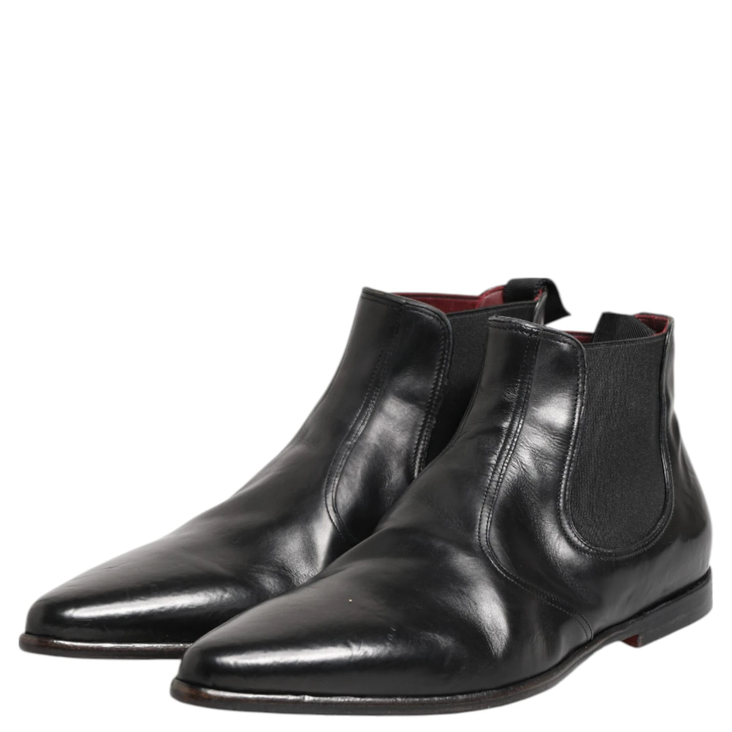 Black Chelsea Slip On Men Ankle Boots Shoes