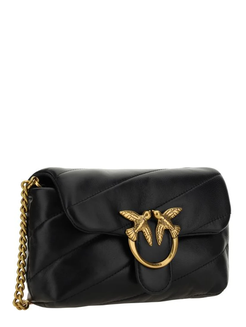 Black Calf Leather Bos Taurus Shoulder Bag