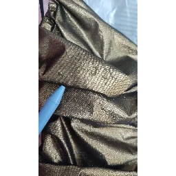 Gold Metallic Stretch Bodycon Ruched Dress