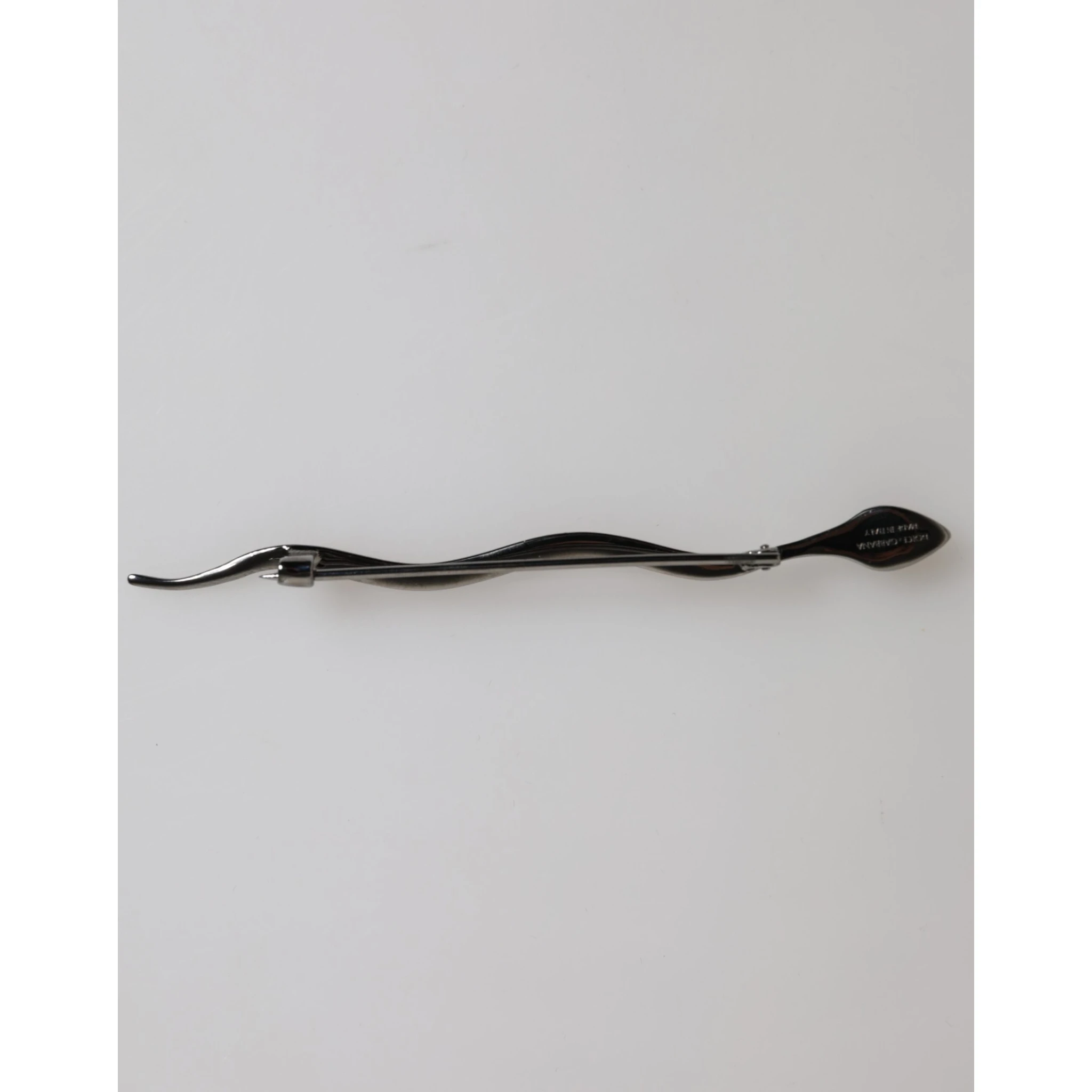 Black Brass Crystal Spilla Serpente Mens Brooch Pin