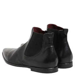 Black Chelsea Slip On Men Ankle Boots Shoes