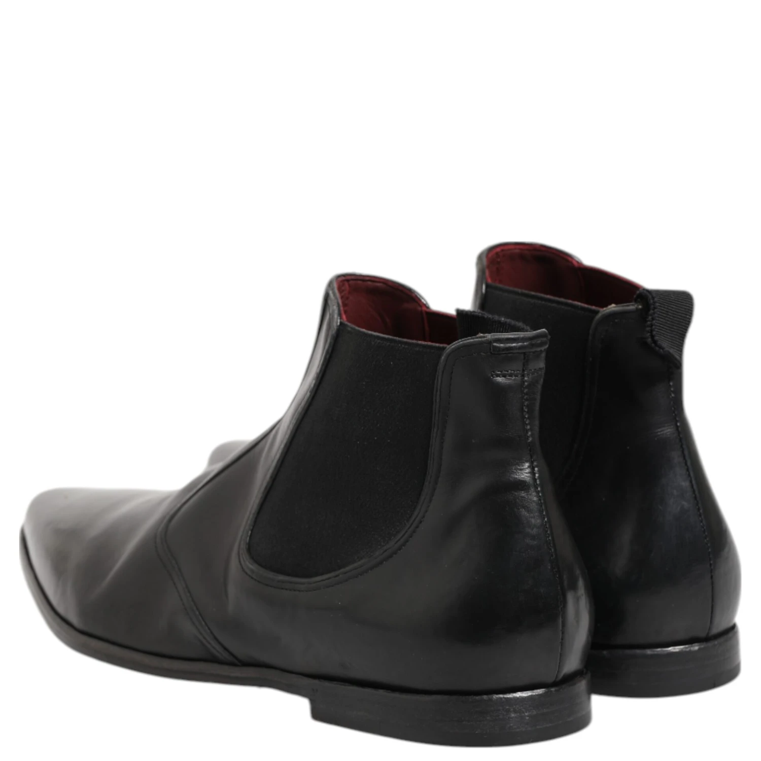 Black Chelsea Slip On Men Ankle Boots Shoes