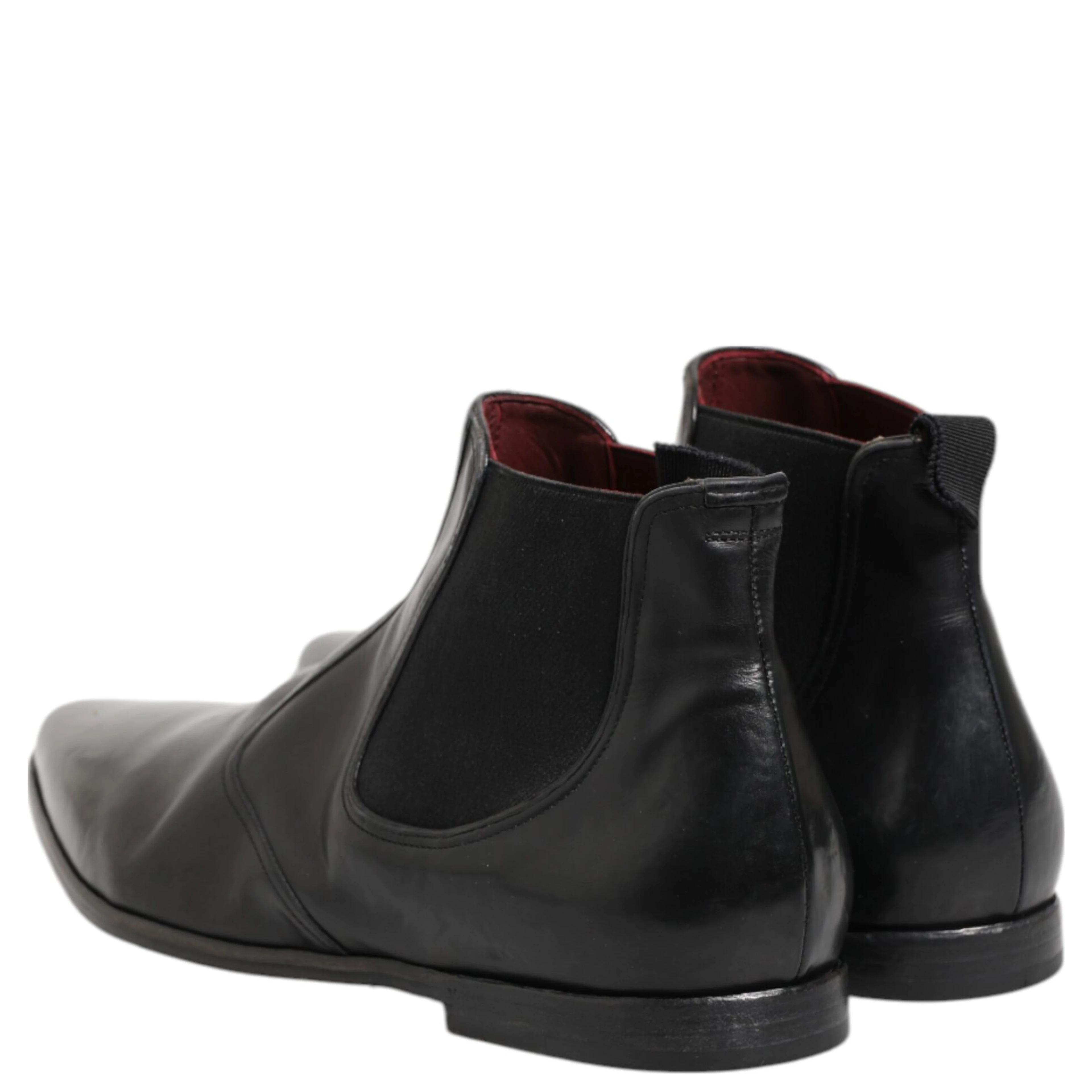 Black Chelsea Slip On Men Ankle Boots Shoes