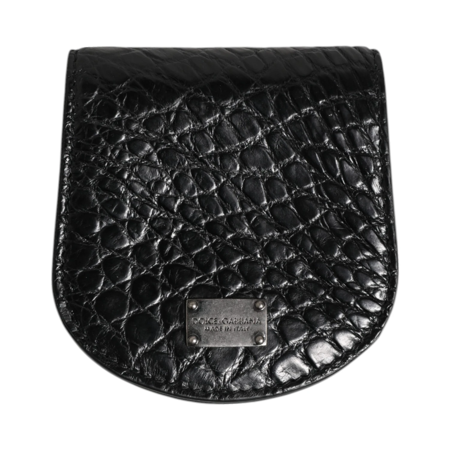 Black Exotic Skin Coin Condom Case Holder Pocket Wallet