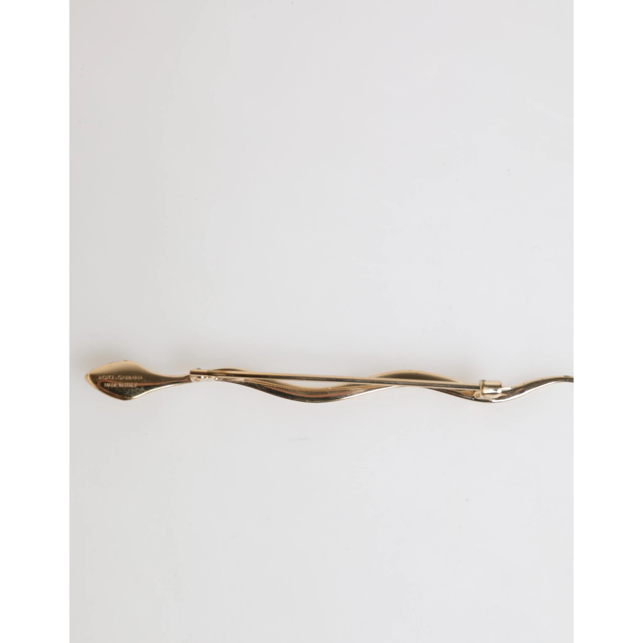 Gold Brass Red Crystal Spilla Serpente Mens Brooch Pin