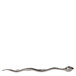 Silver Brass Crystal Spilla Serpente Mens Brooch Pin