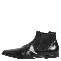 Black Chelsea Slip On Men Ankle Boots Shoes
