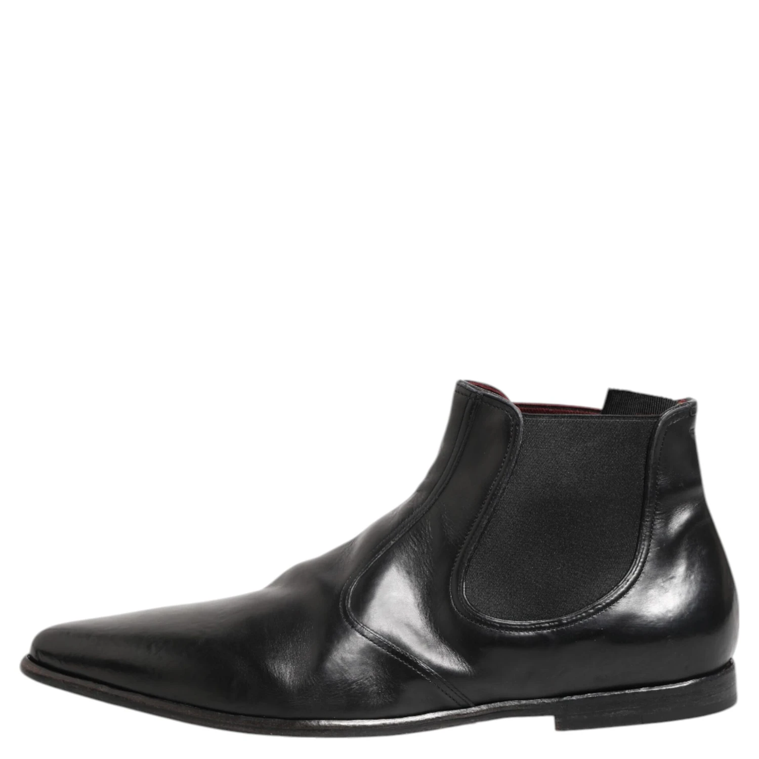 Black Chelsea Slip On Men Ankle Boots Shoes