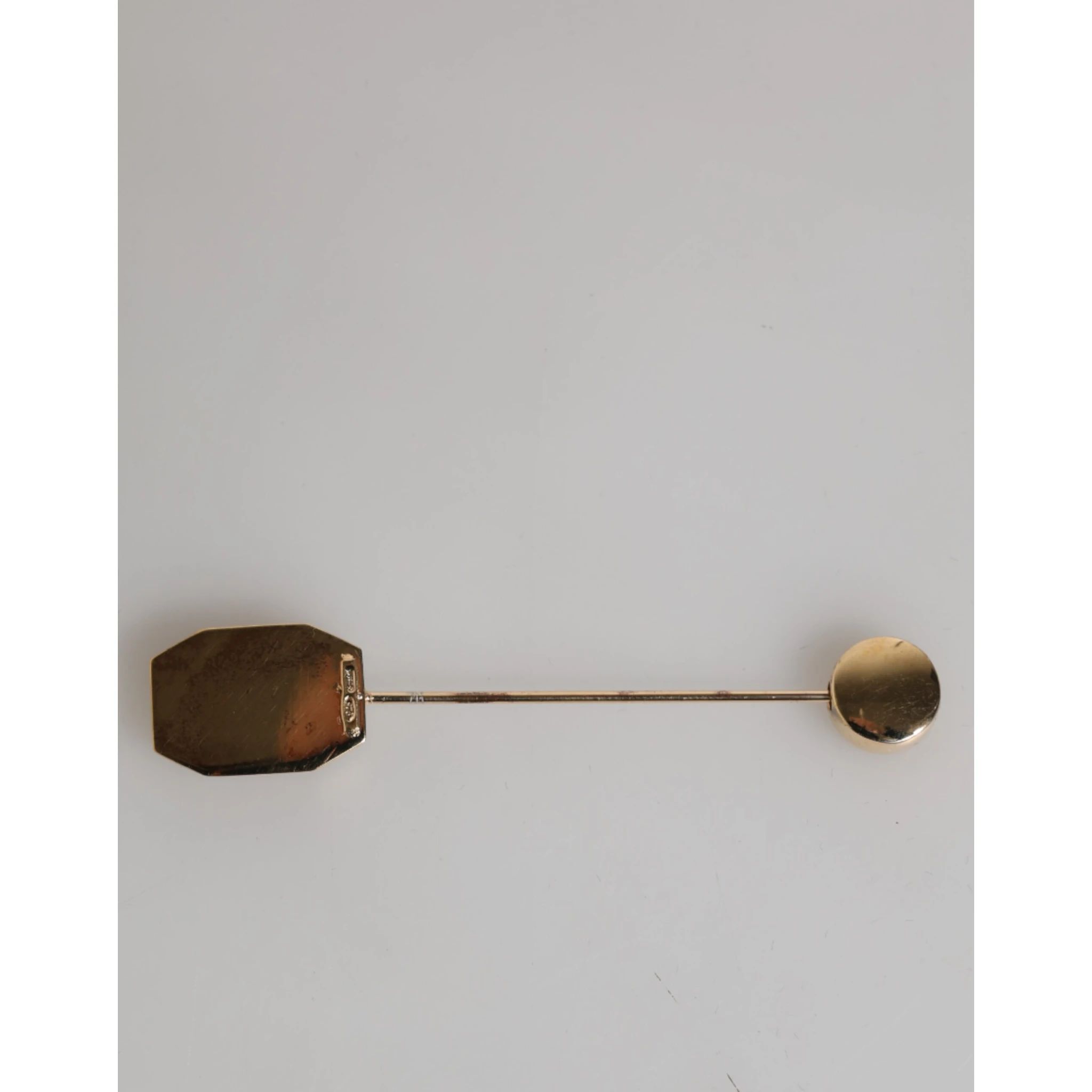 Rhinestone Embellished Sterling Silver Collar Brooch Pin