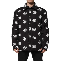 Black DG Monogram Nylon Windbreaker Jacket