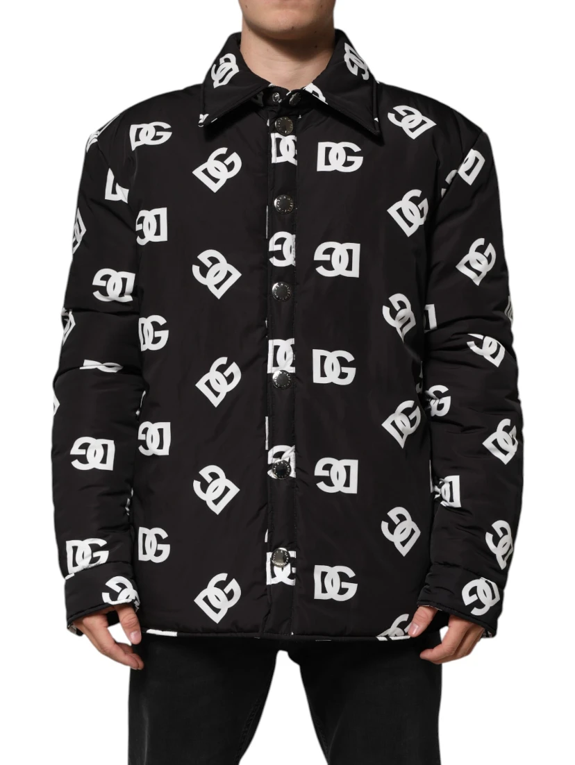 Black DG Monogram Nylon Windbreaker Jacket
