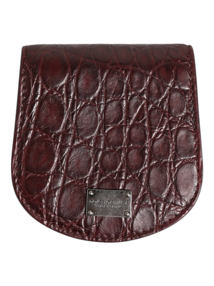 Burgundy Exotic Skin Coin Condom Case Holder Pocket Wallet alternative