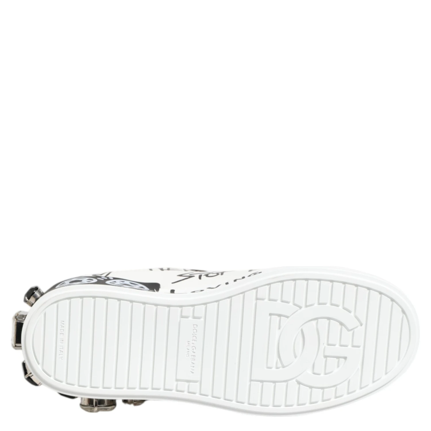 White Portofino Crystal Sneakers Shoes