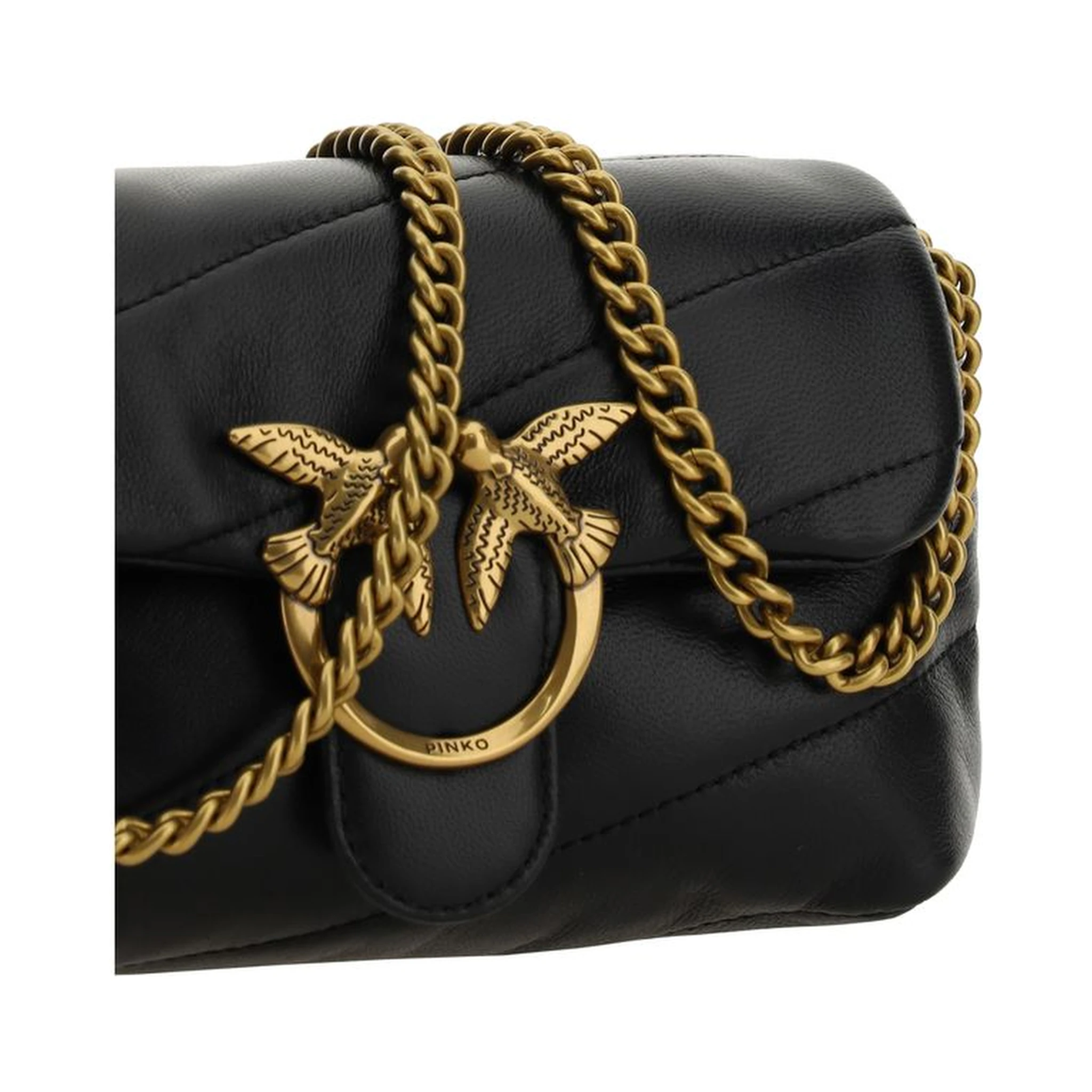 Black Calf Leather Bos Taurus Shoulder Bag