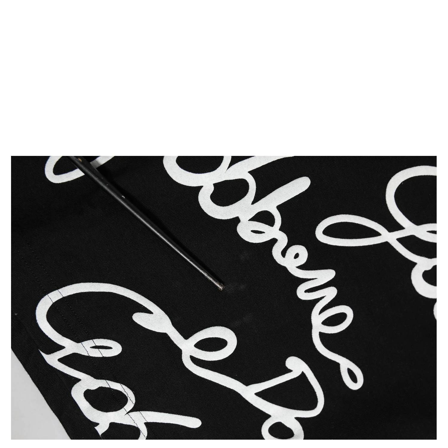 Black Logo Print Cotton Crew Neck T-shirt