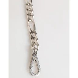 Silver Tone Brass Chain Lobster Clasp DG Logo Bracelet