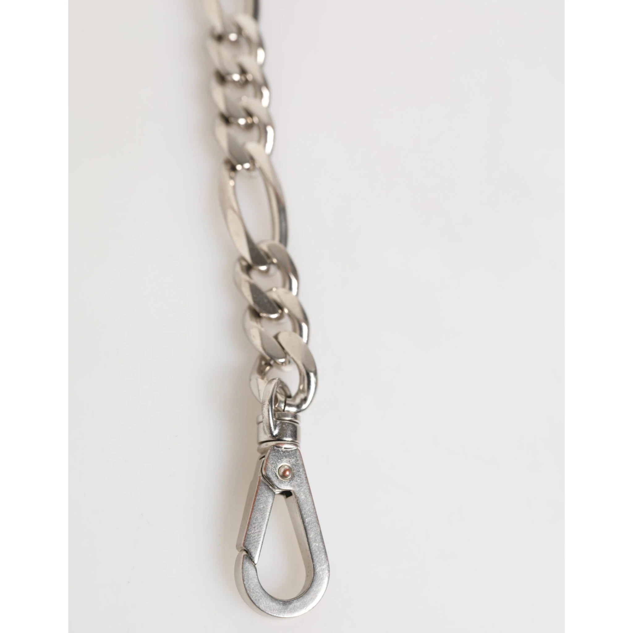 Silver Tone Brass Chain Lobster Clasp DG Logo Bracelet