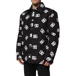 Black DG Monogram Nylon Windbreaker Jacket