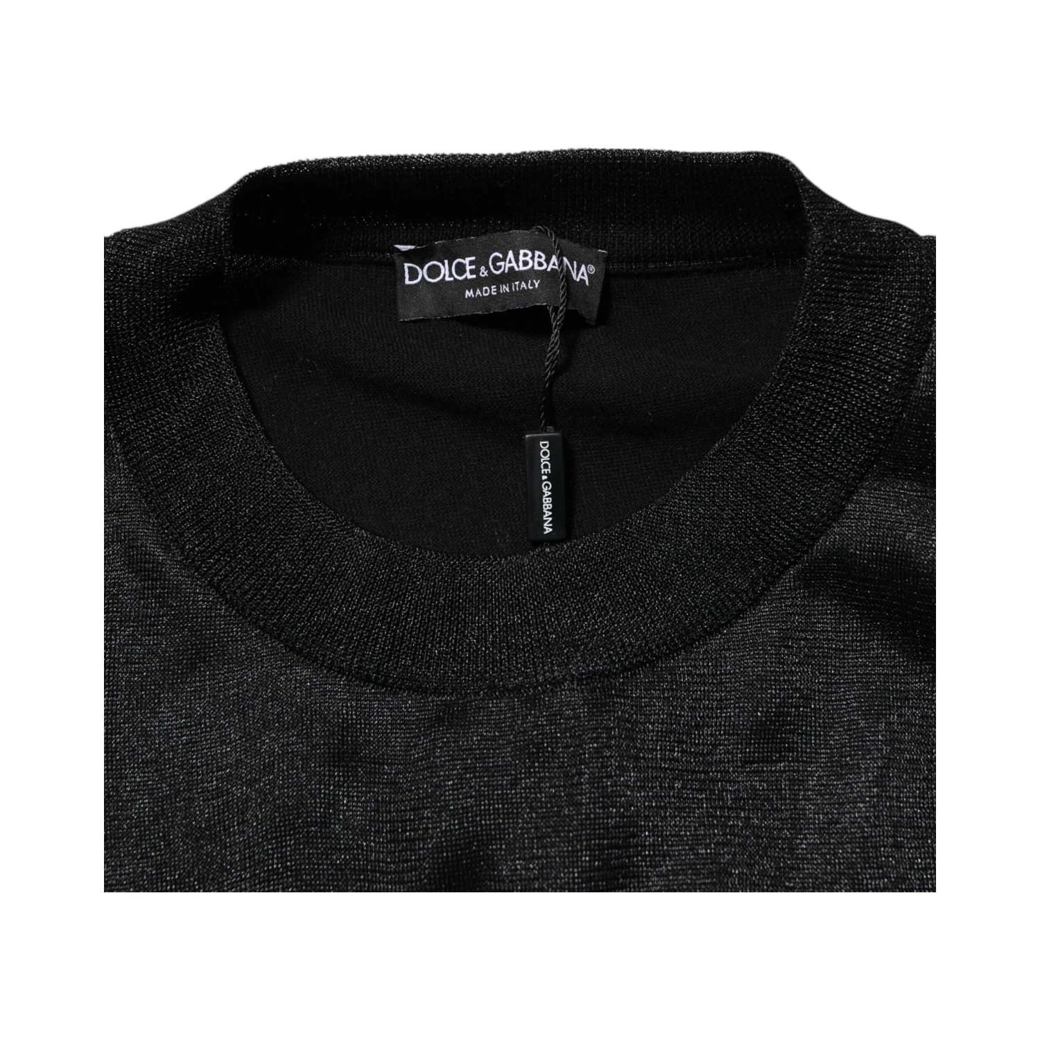 Black Polyester Pullover Sweatshirt Sweater