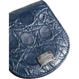 Blue Exotic Skin Coin Condom Case Holder Pocket Wallet