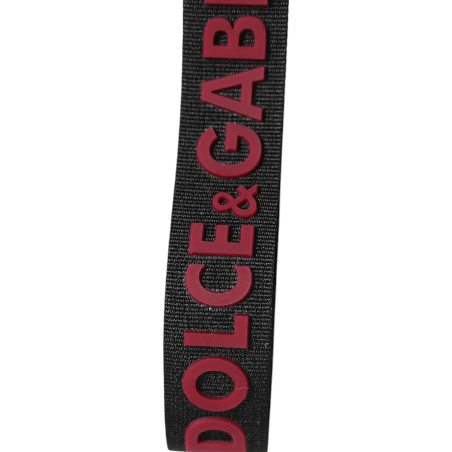 Black Red DG Logo Polyester Silver Men Keychain Keyring