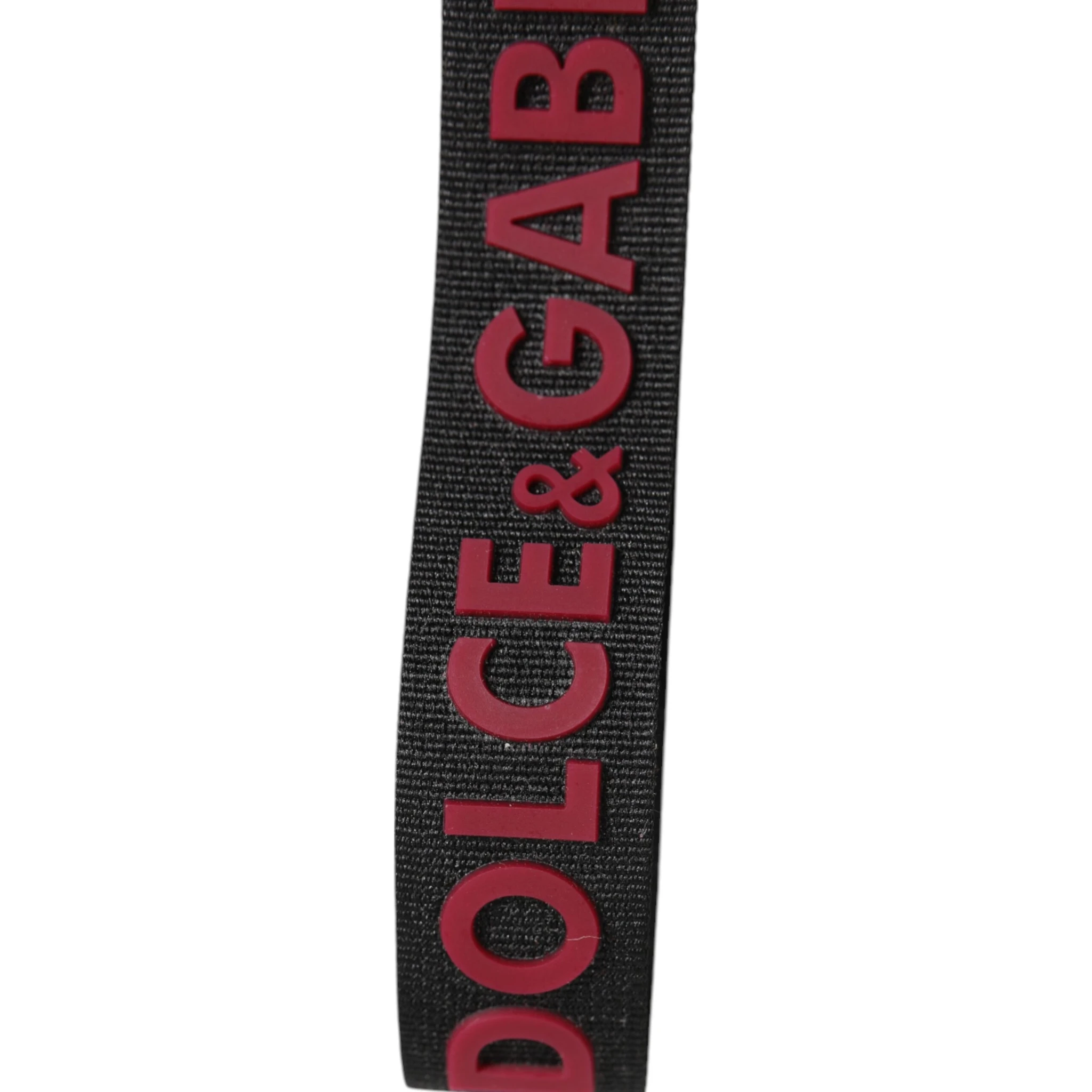 Black Red DG Logo Polyester Silver Men Keychain Keyring