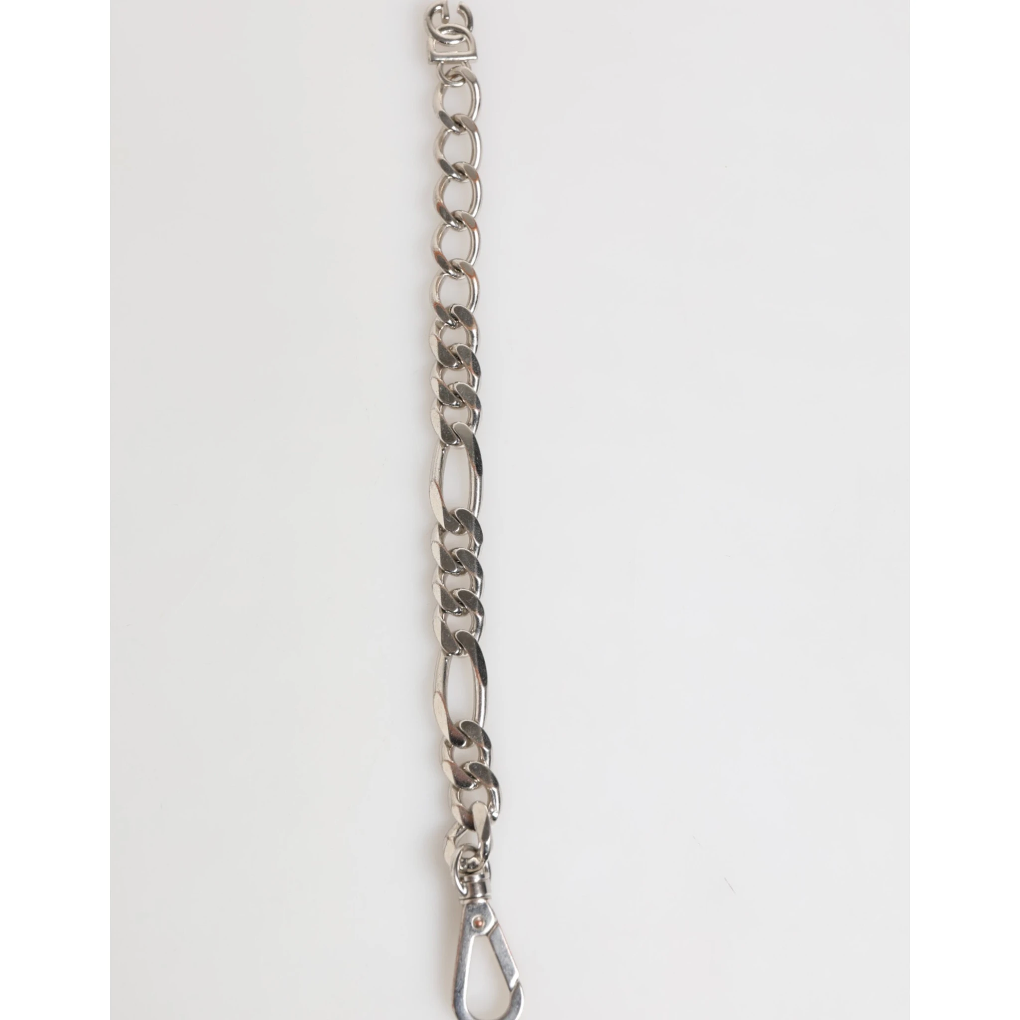 Silver Tone Brass Chain Lobster Clasp DG Logo Bracelet