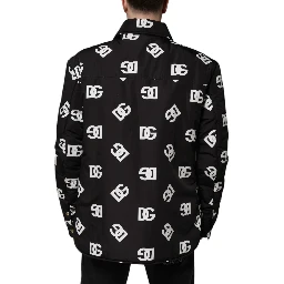 Black DG Monogram Nylon Windbreaker Jacket