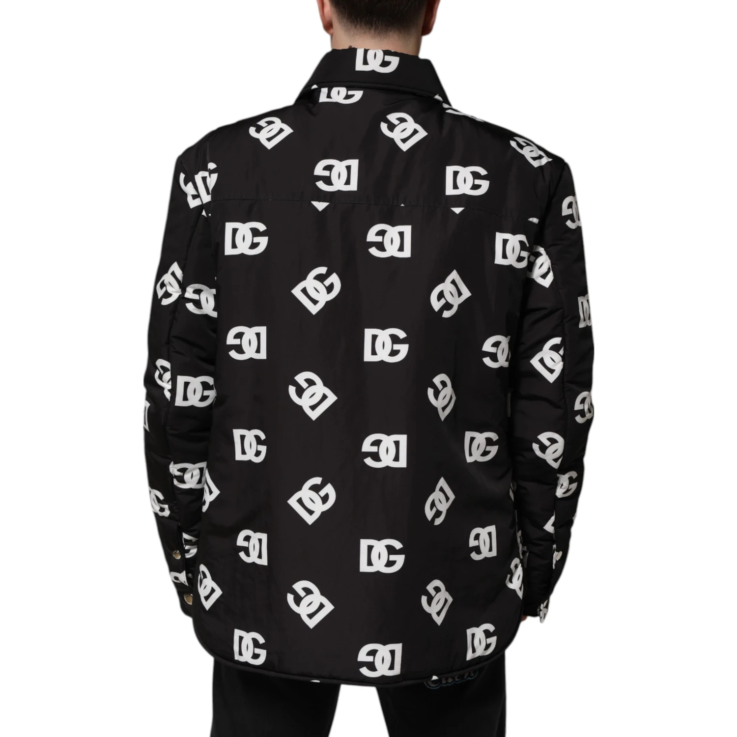 Black DG Monogram Nylon Windbreaker Jacket