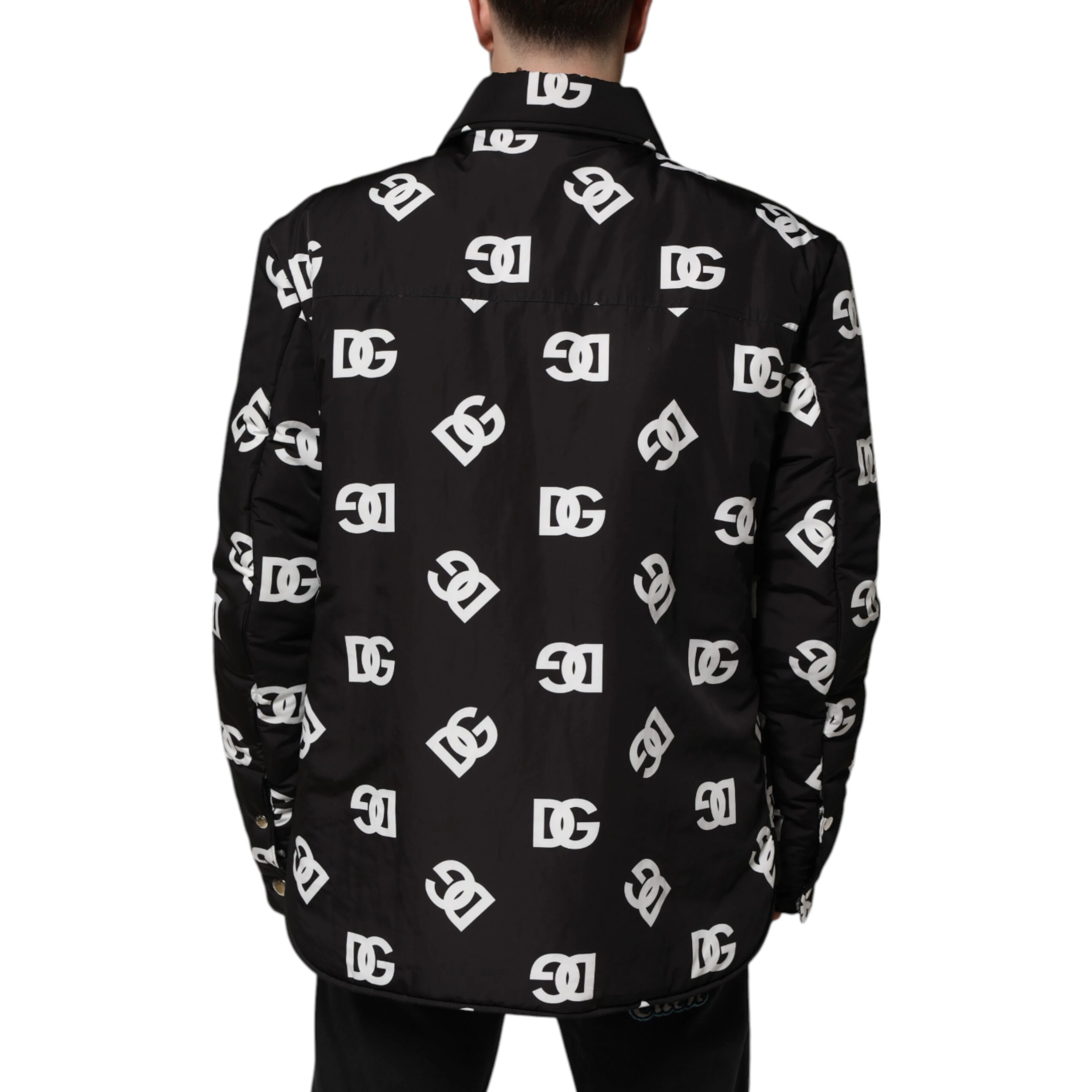 Black DG Monogram Nylon Windbreaker Jacket
