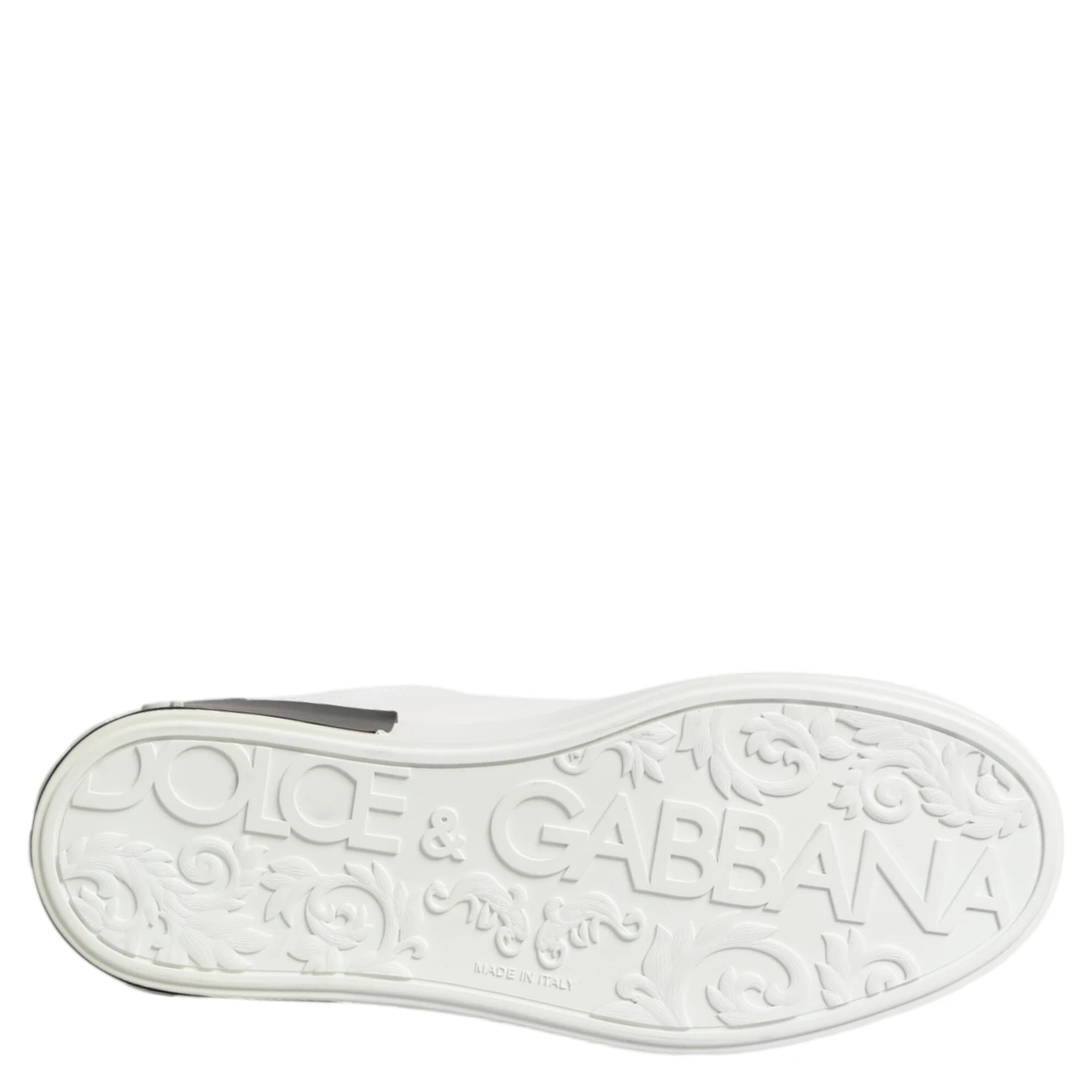 White Black Leather Portofino Sneaker Shoes