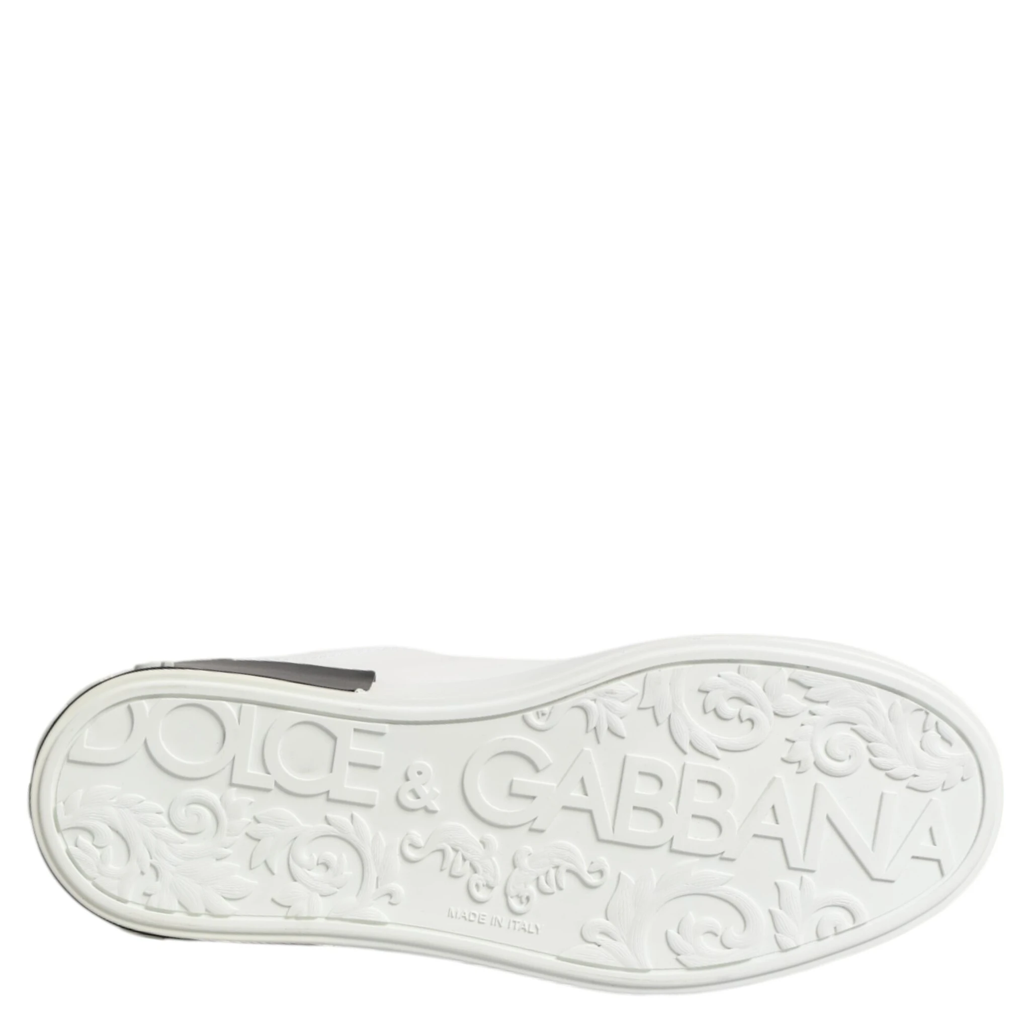 White Black Leather Portofino Sneaker Shoes