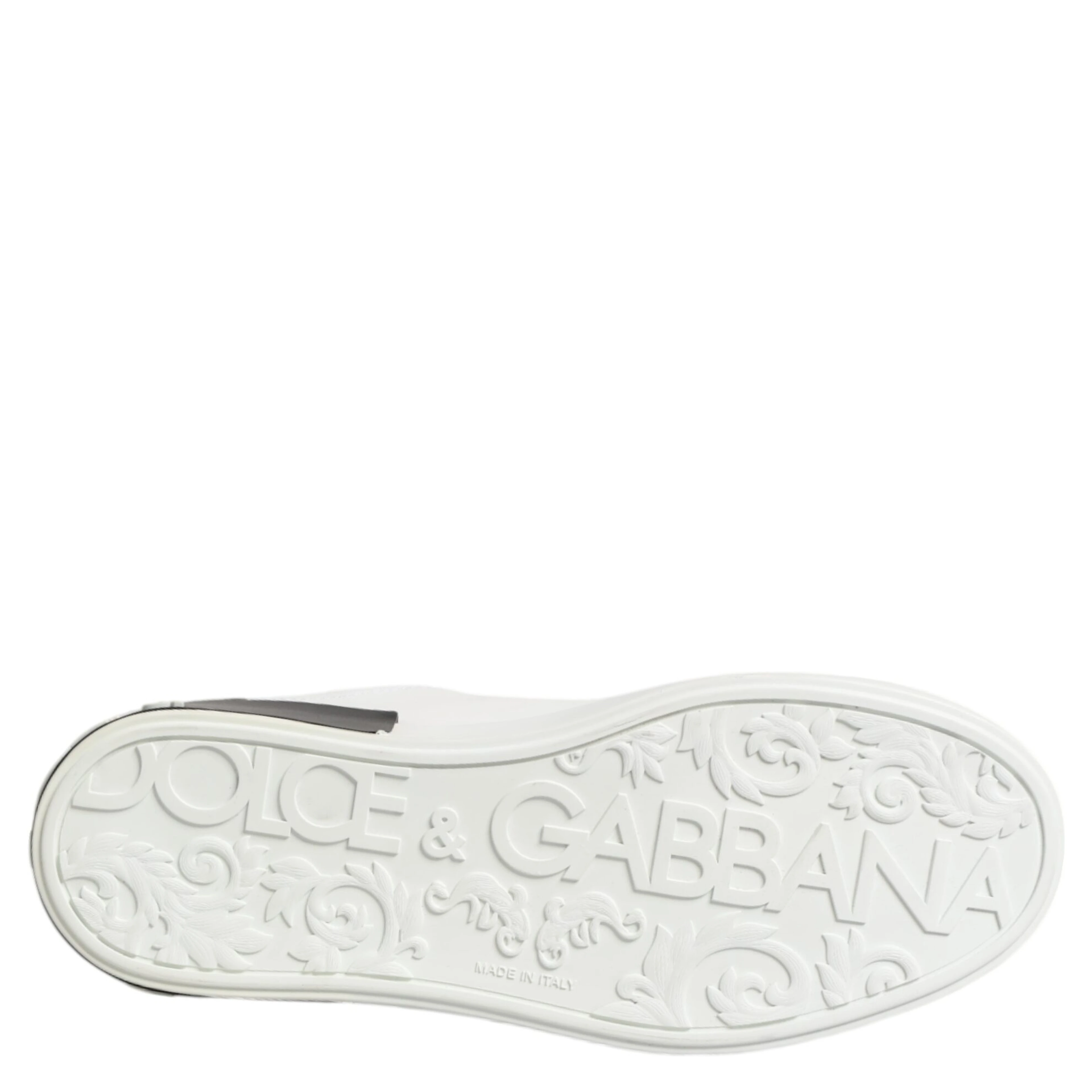 White Black Leather Portofino Sneaker Shoes