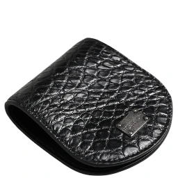 Black Exotic Skin Coin Condom Case Holder Pocket Wallet