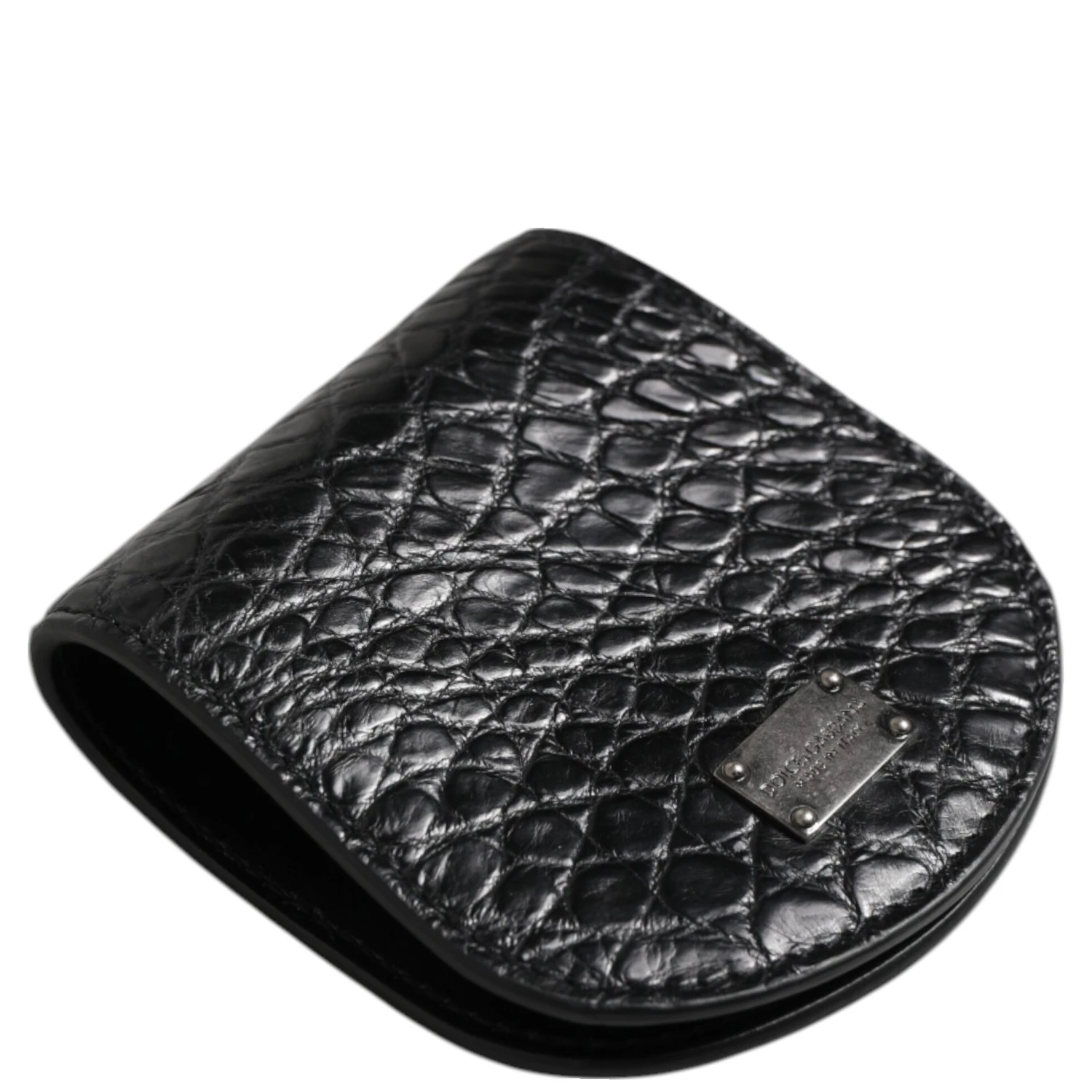 Black Exotic Skin Coin Condom Case Holder Pocket Wallet